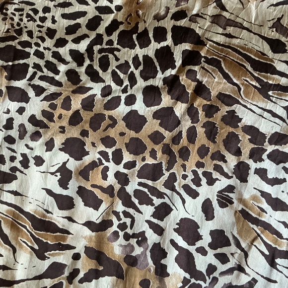 6 yards of mixed jungle zebra leopard print silk fabric - Picture 2 of 5